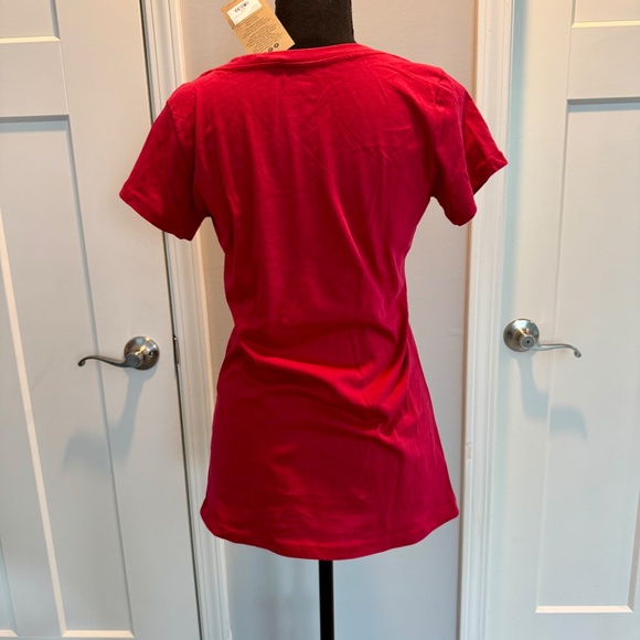 Women's Santa Clara University T Shirt, cap sleeves, NWT, Red, L - Picture 6 of 6